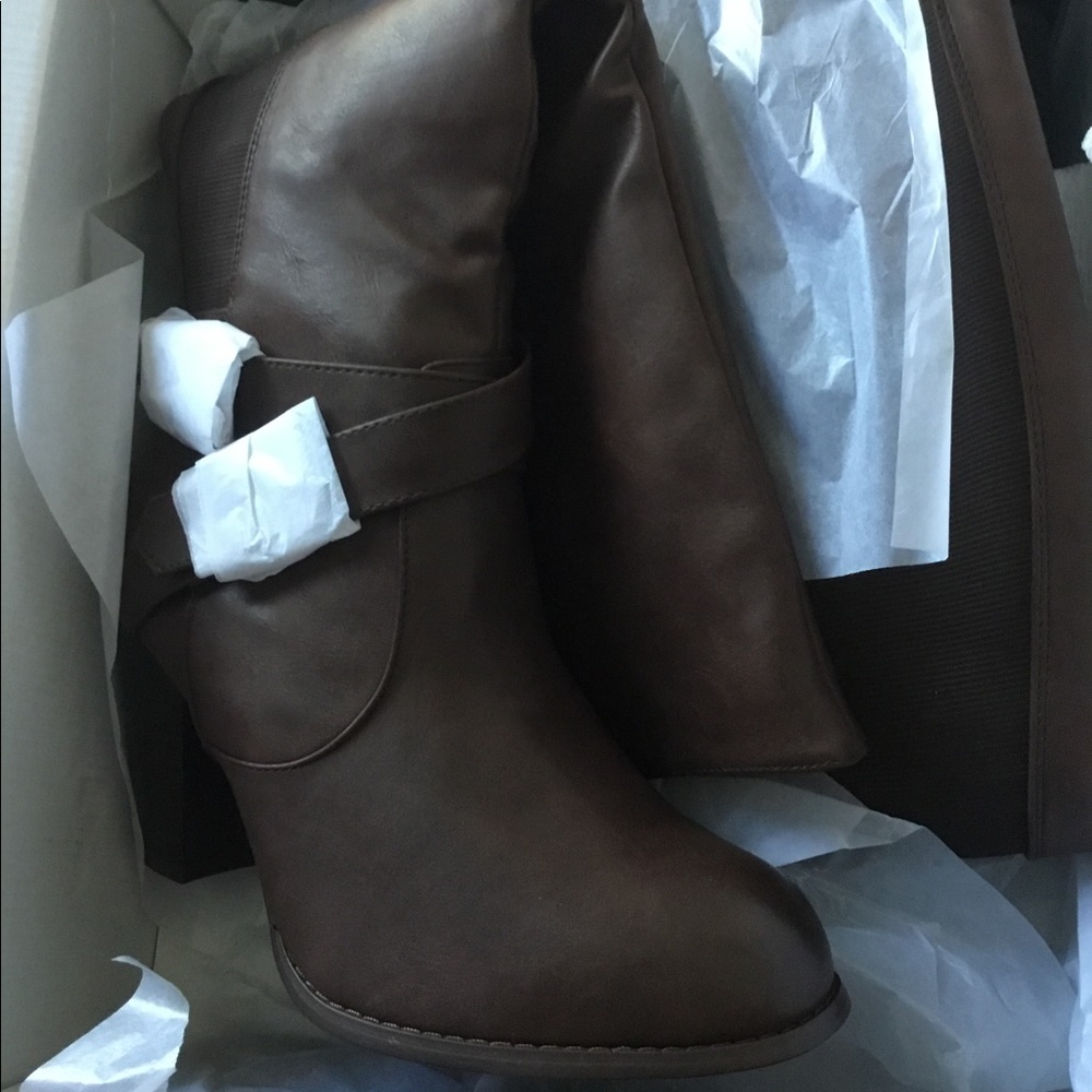 Brown Calf High Brown Boots